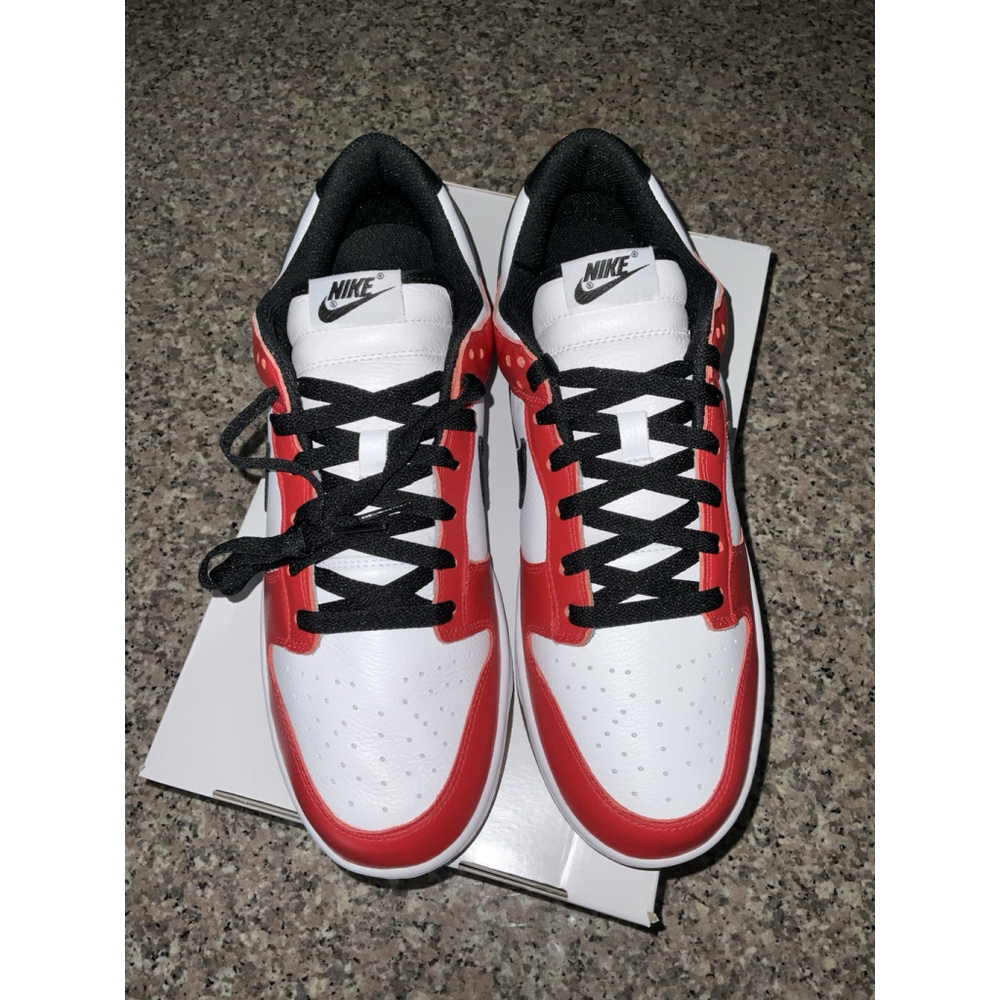 Nike Dunk Low By You Unlocked Retro Size Men's 12 "Chicago Red" White Black NEW